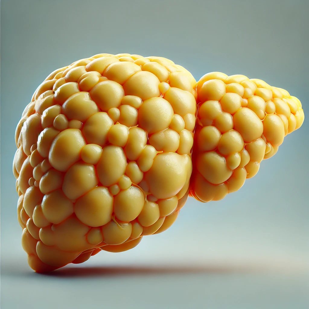 DALL·E-2025-01-29-13.18.19-A-highly-realistic-3D-illustration-of-a-human-liver-with-hepatic-steatosis-fatty-liver.-The-liver-should-have-a-yellowish-appearance-with-a-glossy-.webp